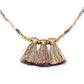 Modern Triple Tassel Beaded Necklace