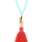 Cowrie Shell Tassel Beaded Necklace