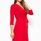 Midi 3/4 Sleeve Dress