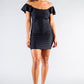 Convertible Off Shoulder Ruffle Sleeve Bodycon Mini Dress