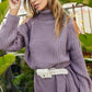 Turtle Neck Cold Shoulder Oversize Sweater Dress