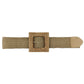 Fashion Square Straw Buckle Belt