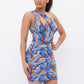 Printed One Shoulder Mini Dress