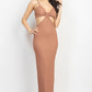 Cutout Back Slit V-neck Maxi Dress