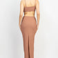 Cutout Back Slit V-neck Maxi Dress