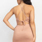 Halter Neck Ribbed Seamless Cut-out Dress