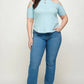 Plus Size, Solid Ribbed Cold Shoulder Top