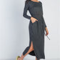 Midi Sleeve Basic Maxi Dress