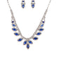 Rhinestone Marquise Wedding Necklace And Earring Set