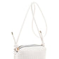 Braid Texture Zipper Crossbody Bag