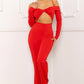 Open Shoulder Cutout Detail Jumpsuit