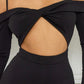 Open Shoulder Cutout Detail Jumpsuit