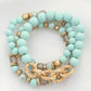 Circle Link Beaded Bracelet Set