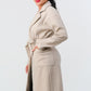 Luxe Wool Waist Tie Side Pockets Midi Length Coat