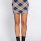 Argyle Jacquard Sweater Mini Skirt