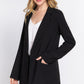 Long Sleeve Notched Single-breasted Tunic Blazer