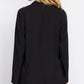 Long Sleeve Notched Single-breasted Tunic Blazer