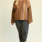 Novelty Knit And Solid Knit Mixed Loose Top