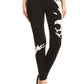 Bird And Rabbit Printed, Full Length, High Waisted Leggings In A Fitted Style With An Elastic Waistband