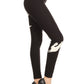 Bird And Rabbit Printed, Full Length, High Waisted Leggings In A Fitted Style With An Elastic Waistband