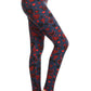 Yoga Style Banded Lined Heart Print, Full Length Leggings In A Slim Fitting Style With A Banded High Waist