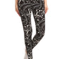 Yoga Style Banded Lined Music Note Print, Full Length Leggings In A Slim Fitting Style With A Banded High Waist