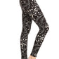 Yoga Style Banded Lined Music Note Print, Full Length Leggings In A Slim Fitting Style With A Banded High Waist