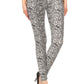 Snakeskin Print, Full Length, High Waisted Leggings In A Fitted Style With An Elastic Waistband