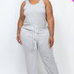 Plus Elasticized Waist Jogger Jumpsuit