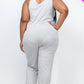 Plus Elasticized Waist Jogger Jumpsuit