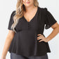 Plus Tie Detail Flare Top