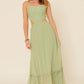 A Sheer, Chiffon Floral Lace Maxi Dress