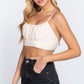 Back Ribbon Tie Cami Crop Top