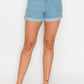 Belted Paperbag Denim Shorts