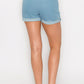 Belted Paperbag Denim Shorts