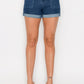 Belted Paperbag Denim Shorts