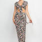 Front Knot Floral Top & Ruched Maxi Skirts Set