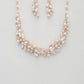 Leaf Pattern Pearl Crystal Necklace