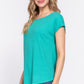 Short Dolman Slv Rib Knit Top