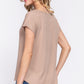 Short Dolman Slv Rib Knit Top