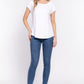 Short Dolman Slv Rib Knit Top