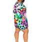 Electric leopard off shoulder bubble mini dress