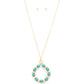 Satin Ball Accent Clay Bead Round Pendant Necklace