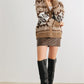 Fair Isle Knit Button-up Long Sleeve Cardigan Sweater