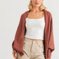 Batwing Sleeve Open Front Cardigan