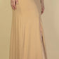 Plus Size Plunge Neck Thigh Split Maxi Dress