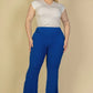 Plus Size Bubble Fabric Flare Pants