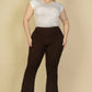 Plus Size Bubble Fabric Flare Pants