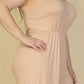 Plus Size Button Front Wide Leg Jumpsuit