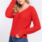 Dolman Slv Strappy Open Back Sweater